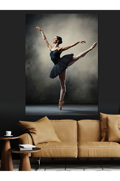 Tablomega Dancing Ballerina Ahenki Decorative Canvas - Mdf Wooden Painting