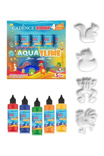 Cadence Aqua Slime - DIY Toy Kit - Farm Animals Set 5X90Ml