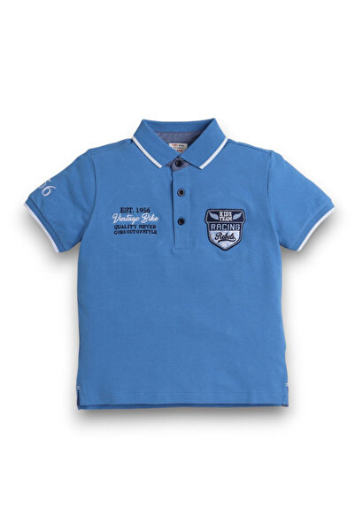 Victor and Jane Victor & Jane Junior Boys' Polo T-Shirt Blue colour with Embr...