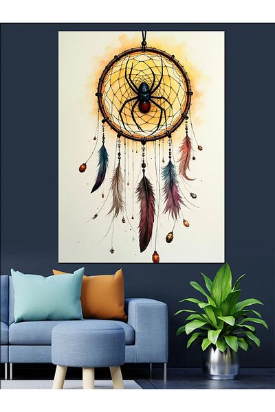 Tablomega Dream Catcher Magic Decorative Canvas - Mdf Wooden Painting