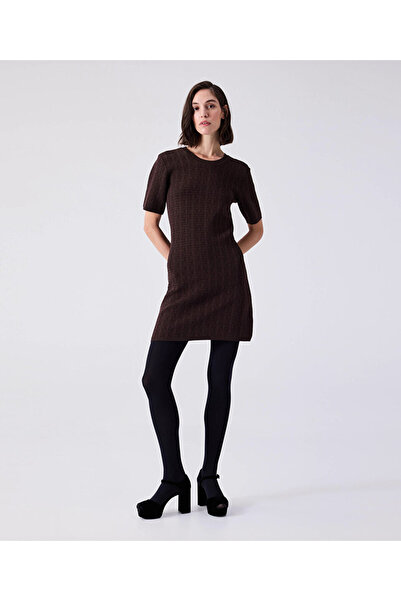 Machka Jakarlı mini elbise