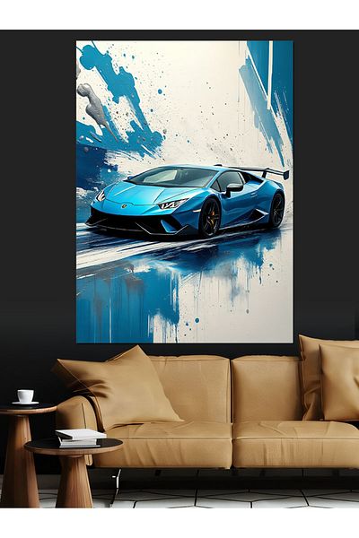 Tablomega The Fast Car's Line Decorative Canvas - Mdf Wooden Painting