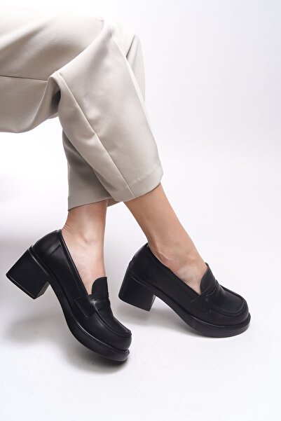 Riccon Yllthyl Kadın Loafer 0012500 Siyah Cilt