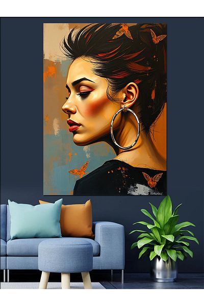 Tablomega Deep Look Decorative Canvas in Profile - Mdf Wooden Painting