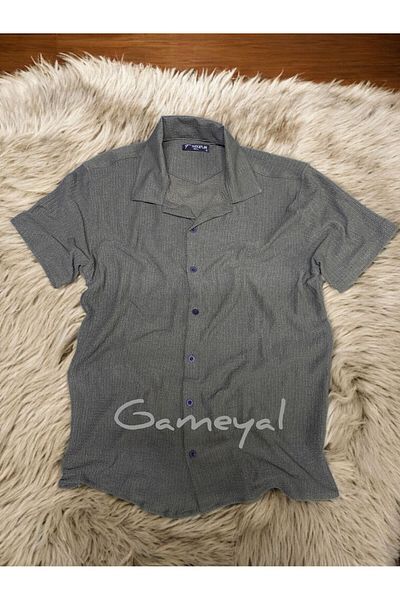 Gameyal Men's Seasonal Loose Linen Wrapped Shirt