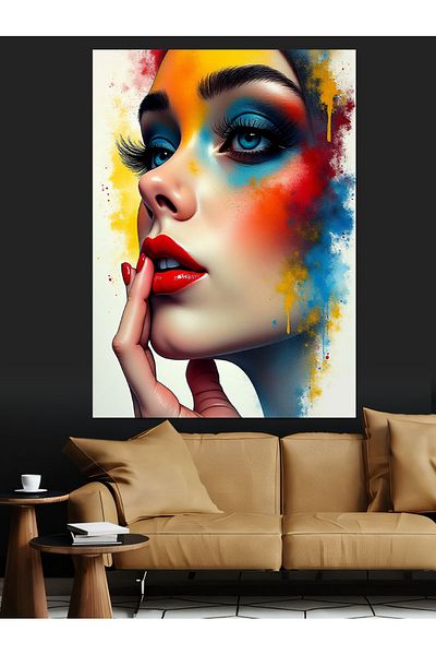 Tablomega Düşsel Look Art Decorative Canvas - Mdf Wooden Painting