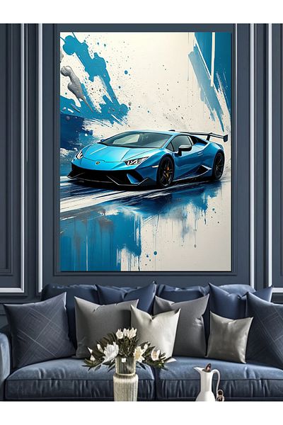 Tablomega The Fast Car's Line Decorative Canvas - Mdf Wooden Painting