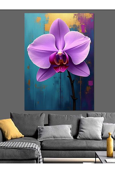 Tablomega Elegance of Orchid Flower Decorative Canvas - Mdf Wooden Painting