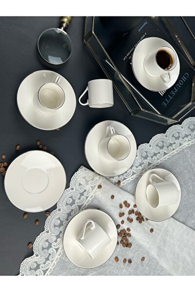 Store Porser Lumina Platin 12 Parça Kahve Fincanı Seti
