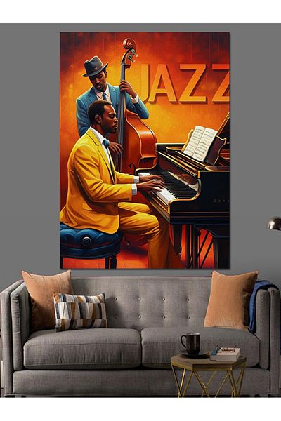 Tablomega Pânză decorativă Jazz Night Melody - Lemn MDF