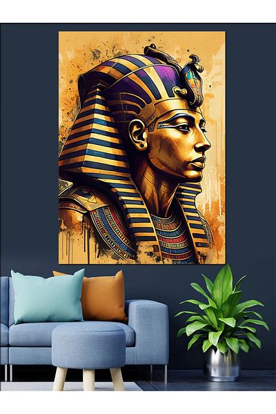 Tablomega Pânză decorativă Golden Eye of the Pharaoh - Lemn MDF