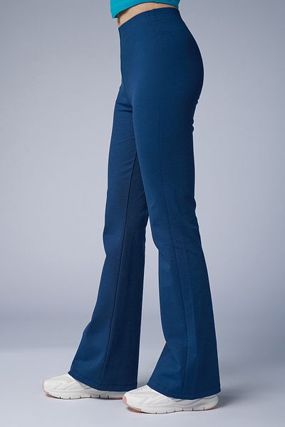 bilcee Women's Blue High Waist Flare Pants 4555