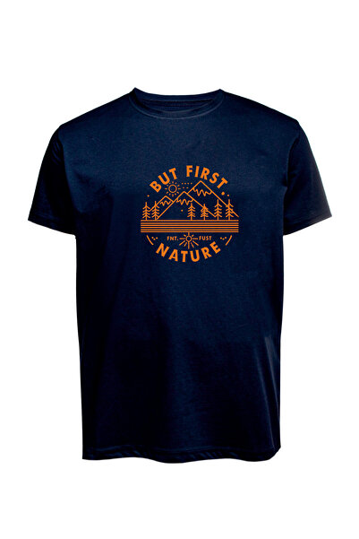 Baran Işık Tricou din jerseu din bumbac pieptănat imprimat