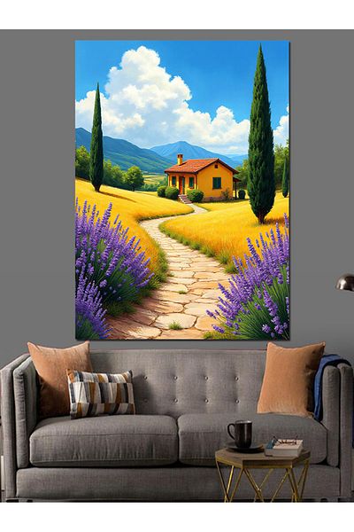 Tablomega Lavender Garden Peace Decorative Canvas - Mdf Wooden Painting