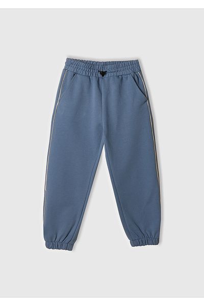United Colors of Benetton Boy's Airman Blue Logo Πίσω τσέπη Λεπτομερής φούτερ με ελαστική μέση με μανσέτες