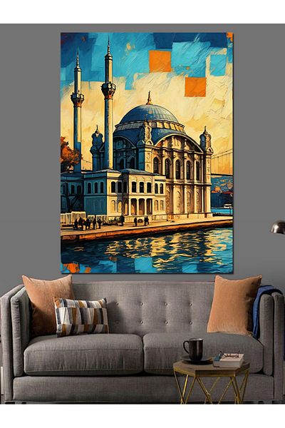 Tablomega Architecture and History Istanbul Decorative Canvas - Mdf Wooden Painting