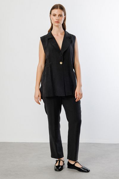 Mi Pret a Porter Mi Elastic Waist Linen Trousers