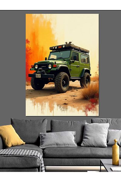 Tablomega Green Cipl İn Adventure Decorative Canvas - Mdf Wooden Painting