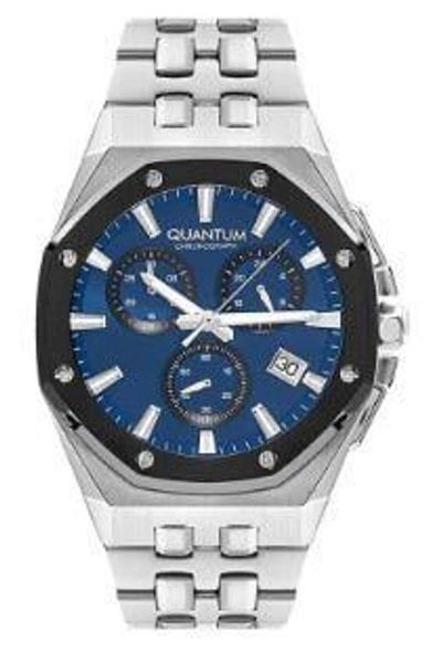 Quantum Quantum Men's Chronograph Dark Blue Dial Watch - HNG1062.390