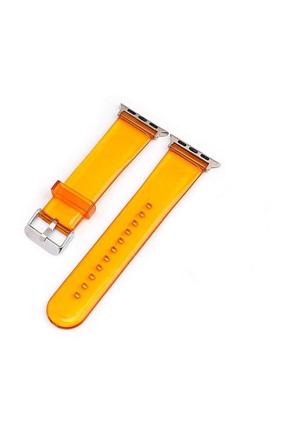Generic Clear Silicone Strap Band for Smart Watches (44mm, 45mm, 49mm) Soft Silicone Sports Strap for Wo