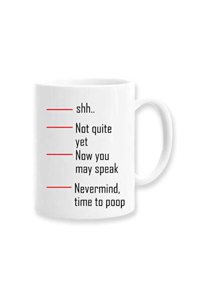 OEM Εξατομικευμένη λευκή κούπα "Άστο, ώρα για κακά", INOVATIX. 330 ml