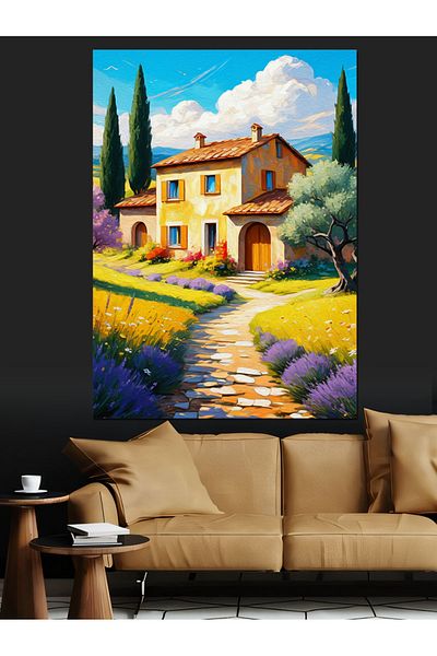 Tablomega A Villa in Tuscany Decorative Canvas - Mdf Wood Painting