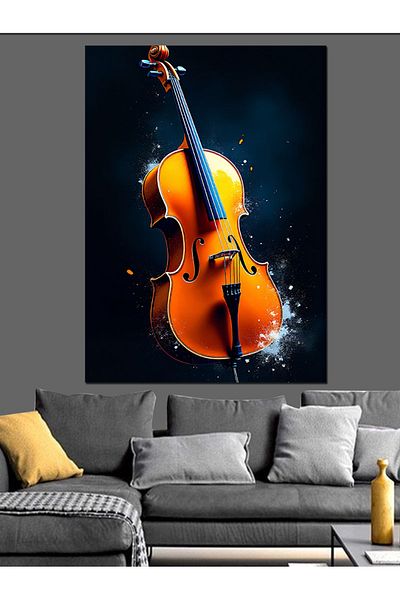 Tablomega Canvas Decorativ Magic of the Violin - MDF Wood Table