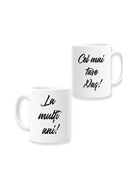 OEM Cana albă personalizată „La mulți ani, cel mai tare nas”, INOVATIX. 330 ml