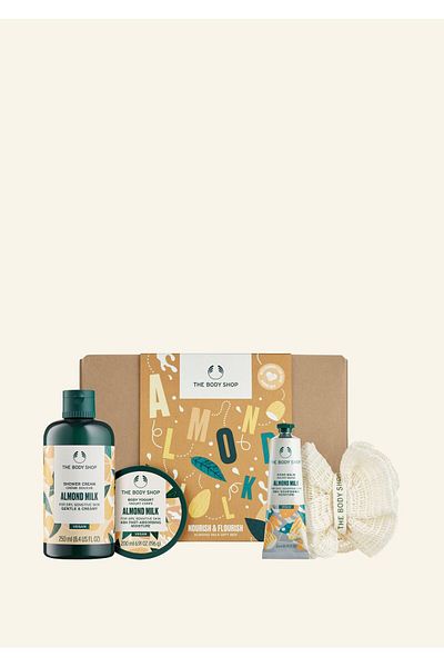 THE BODY SHOP Set Cadou Nourish & Flourish Cutie cadou cu lapte de migdale