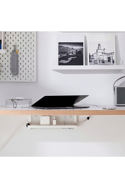 IKEA FÖRS SONG Cable Management Tray, White, 38 cm