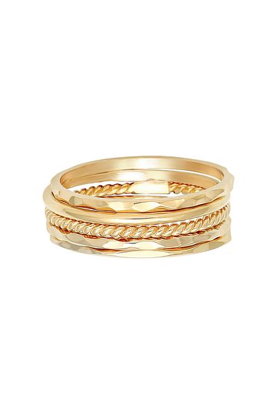 ELLI Ring Ladies Band Set Stacking Minimal Trend Blogger Basic In 925 Sterling Silver