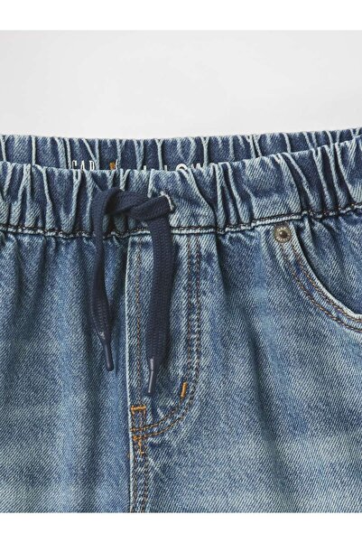 GAP Kız Çocuk Mavi Low Rise Easy Denim Şort