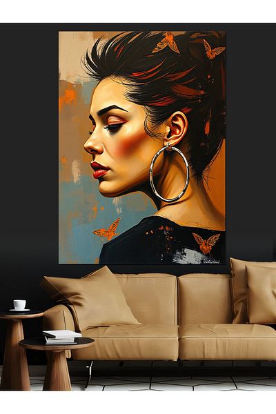 Tablomega Deep Look Decorative Canvas in Profile - Mdf Wooden Painting