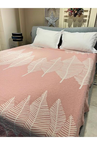 Explore Home Pink Đôi Giường Bằng Vải Cotton Polyester