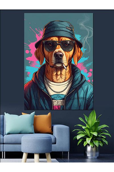 Tablomega Charisma of the Stray Dog Decorative Canvas - Mdf Wooden Painting