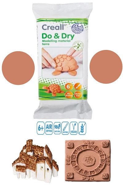 Creall Do&Dry Ceramic Plasticine 1000g Earth Color