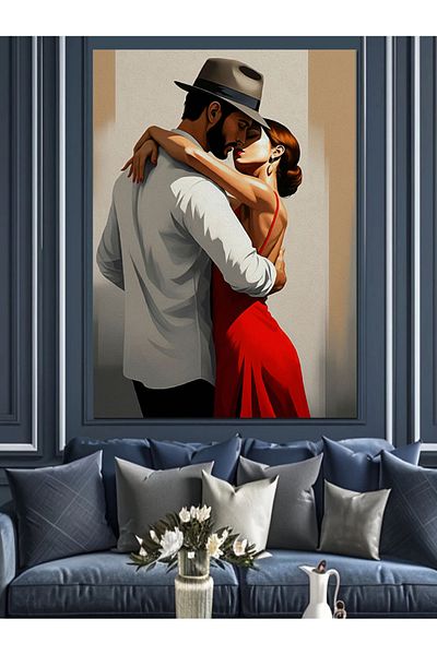 Tablomega Cuddle and Love Decorative Canvas - Mdf Wooden Painting
