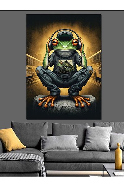 Tablomega Mysterious Frog Decorative Canvas - Mdf Wooden Painting