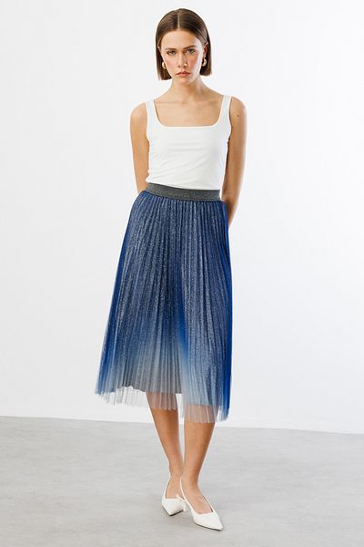 Ekol Pleated Glitter Tulle Skirt