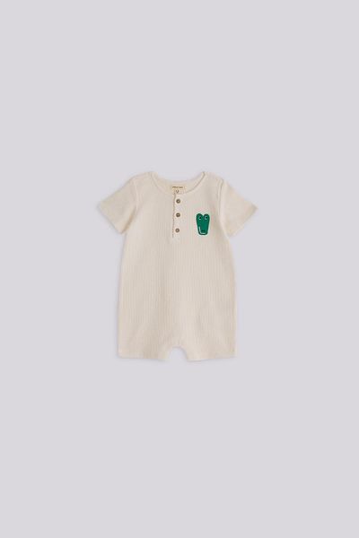 GB Baby Basic Bg Store Baby Boy Ecru Jumpsuit