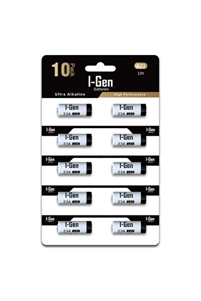 I Gen I-gen 23a Pil 10'lu Paket 12v Mn21 Pil (A23 / 23A / V23GA / LRV08 / 8LR...
