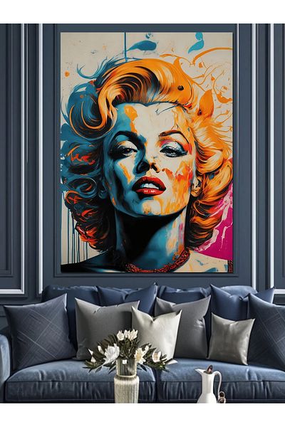 Tablomega Διακοσμητικός καμβάς Marilyn Monroe Art - Ξύλινη επιφάνεια MDF
