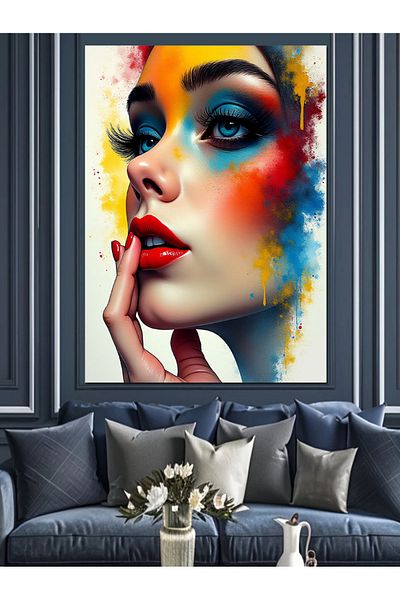 Tablomega Düşsel Look Art Decorative Canvas - Mdf Wooden Painting