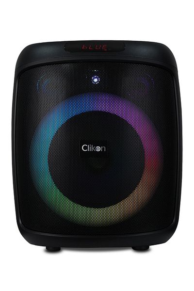 CLIKON Aura Stream Pro Wireless Party Speaker, Light Show, Mic, Display, Bluetooth, 2Y Warranty