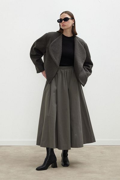 Manuka KATY GABARDINE PIRELESS SKIRT KHAKI