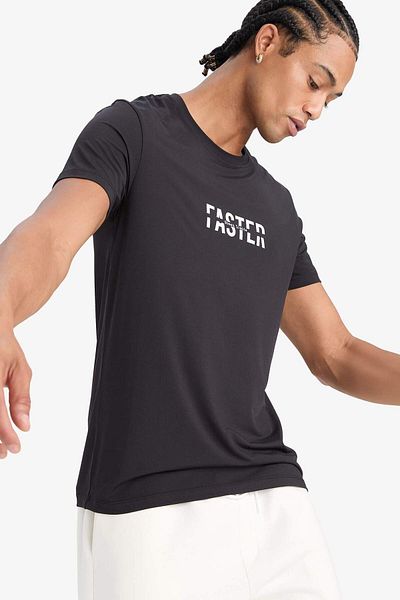 DeFacto Slim Fit Crew λαιμόκοψη μπλουζάκι αθλητικού τύπου DeFactoFit F2762AX25SP