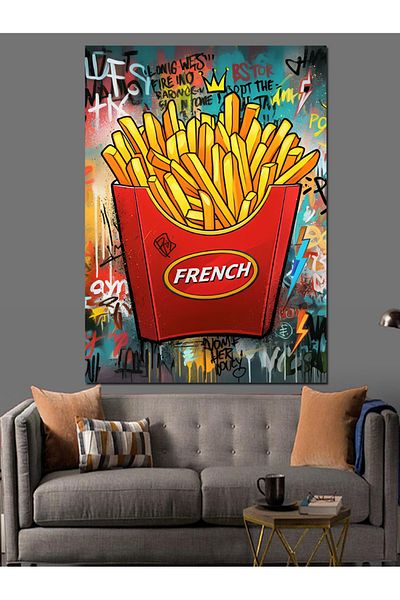 Tablomega Colorful French Potato Decorative Canvas - Mdf Wooden Painting