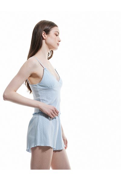Koton Σετ πιτζάμες New Season Cotton Strap V λαιμόκοψη