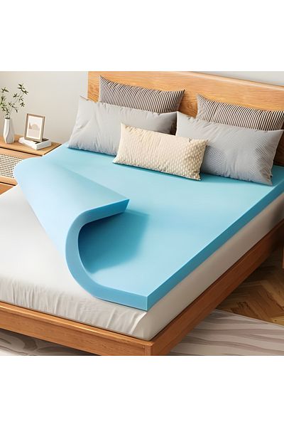 Hotel Linen Klub غطاء مرتبة من إسفنج الذاكرة عالي الكثافة بسمك 2 بوصة ومُغطى بالجل
