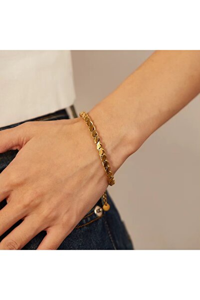 YENGEÇ الصلب الشعير نموذج سوار الذهب